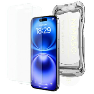 NIMASO A`OA iPhone 16 / iPhone 15 p KXtB ˖h~ ȒPɓ\t یtB wh~ o TT x^b` KX tB KChgt 2Zbg AC