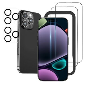 NIMASO KXtB (2) + JtB (2) iPhone 16 pro p KX  SʕیtB KChgt Jی YJo[ dx9H ϏՌ z wh~ ACtH 16