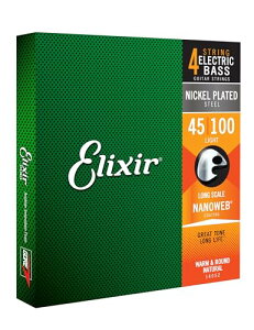 ELIXIR(�G���N�T�[) Elixir�x�[�X�� NANOWEB �j�b�P�� Long Scale Light .045-.100 #14052 �������K�i