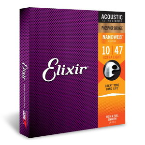 Elixir GNT[ AR[XeBbNM^[ NANOWEB tHXt@[uY Extra Light .010-.047 #16002 Ki