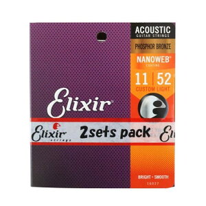 Elixir GNT[ AR[XeBbNM^[ NANOWEB tHXt@[uY Custom Light .011-.052 #16027 2Zbg Ki