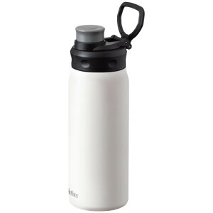 アトラス 水筒 600ml 直飲み 保冷 真空断熱 スポーツボトル 軽量 スポーツドリンク対応 持ち運びに便利 ハンドル付き ダイレクトボトル アクティバ ホワイト ADHB-600WH