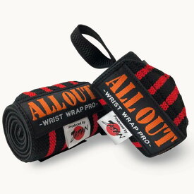ALLOUT リストラップ 筋トレ ウエイトトレーニング 男女兼用 正規品 (18インチ（46cm）レッド)