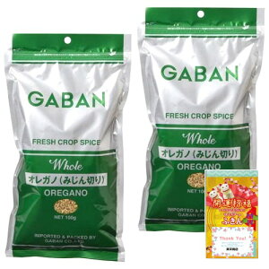 2袋セット GABAN ギャバン オレガノ みじん切り 袋 100g まとめ買い 不織布ふきん付き oregano gaban(ギャバン) 調味料 イタリア料理に不可欠 トマト料理との相性良し