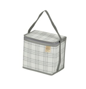 キャプテンスタッグ(CAPTAIN STAG) 保冷バッグ クーラーバッグ 折り畳み収納可能 容量8L グレー/チェック ブランシュ UT-522