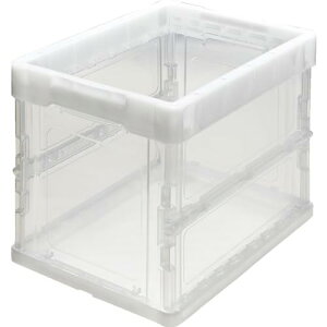 トラスコ中山(TRUSCO) 薄型折りたたみコンテナ 20L 透明 TR-O20B-TM 収納ケース 収納ボックス
