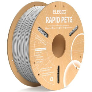 ELEGOO  PETG tBg 1.75mm DF x600mm/sΉ\ RAPID PETG tBg 3D v^[ptBg @x±0.02mm قƂǂFDMv^[ɑΉ (1KG/Xv[ 2.2 lbs)