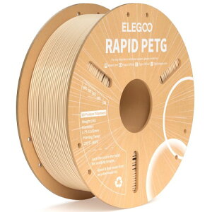 ELEGOO  PETG tBg 1.75mm F x600mm/sΉ\ RAPID PETG tBg 3D v^[ptBg @x±0.02mm قƂǂFDMv^[ɑΉ (1KG/Xv[ 2.2 lbs)
