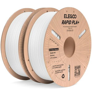 ELEGOO  PLA vX RAPID PLA+ tBg 1.75mm PLAtBg 1.75mm 3D v^[ptBg @x±0.02mm x30-600mm/sΉ قƂǂFDMv^[ɑΉ (1KG/Xv[ 2.2 lbs) 