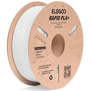 ELEGOO  PLA vX RAPID PLA+ tBg 1.75mm PLAtBg 1.75mm 3D v^[ptBg @x±0.02mm x30-600mm/sΉ قƂǂFDMv^[ɑΉ (1KG/Xv[ 2.2 lbs) 