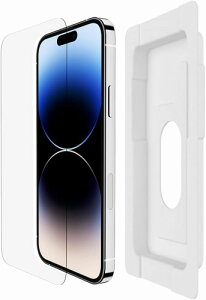 Belkin iPhone16/ iPhone15�p UltraGlass 2�ی�K���X�t�B���� �������K���X �R�� 0.29mm �ȒP��t�L�b�g�t�� OVA131zz