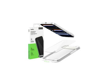 Belkin iPhone17 Pro Max�Ή� UltraGlass2 �ی�t�B���� �����K���X �K���X�t�B���� 0.29mm �w��E��U�h�~ �R�ۉ��H ���ǎ��t���K�C�h�t�� OVA194fq