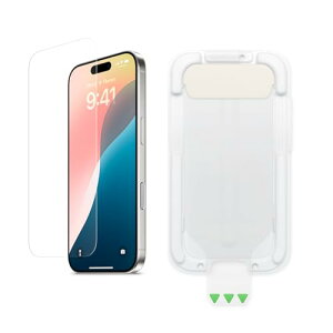 Belkin iPhone16 Pro Max�p UltraGlass 2�ی�K���X�t�B���� �������K���X�t�B���� 0.29mm���ǎ�t�K�C�h�t�� �w��E��U�h�~ iPhone16 Pro Max�ی�t�B���� OVA158fq-REV