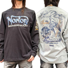 SALEセール!!6990円→4990円【NORTON(ノートン)メンズ】発砲デニムテクスチャー ロンT Tシャツ【長袖】223N1112｜FREE-GUY(フリーガイ)アパレル 服 ファッション