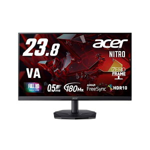 Acer �Q�[�~���O���j�^�[ 23.8�C���` VA �t��HD ����� 180Hz 0.5ms NTSC 72% AMD FreeSync HDR10 HDMI 2.0 DisplayPort �X�s�[�J�[�E�w�b�h�t�H���[�q ���� Nitro KG241