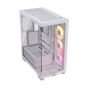 CORSAIR iCUE LINK 3500X RGB Tempered Glass �~�h���^���[PC�P�[�X �z���C�g CC-9011281-WW