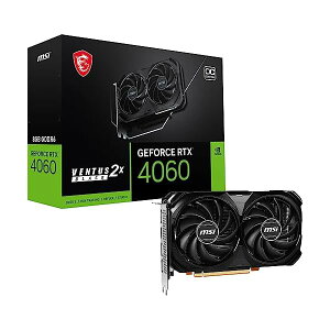 MSI GeForce RTX 4060 VENTUS 2X BLACK 8G OC �O���t�B�b�N�X�{�[�h VD8560
