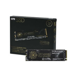 CFD SSD M.2 NVMe SFT4000G �V���[�Y �y PS5 ����m�F�ς� �z 3D NAND TLC�̗p SSD PCIe Gen4×4 (�ǂݎ��ő�4400MB/S) M.2-2280 NVMe ����SSD 2TB (2048GB)