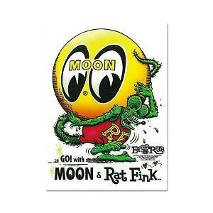 ���[���A�C�Y MOONEYES Rat Fink ���b�g�t�B���N �R���{ Sticker �X�e�b�J�[ Rat Fink x MOON �A�C�{�[�� [DM232]