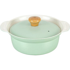 和平フレイズ 卓上鍋 18cm グリーン 1~2人用 軽い 小さいサイズ セラミック加工 IH・ガス対応 プチなべ RB-2098