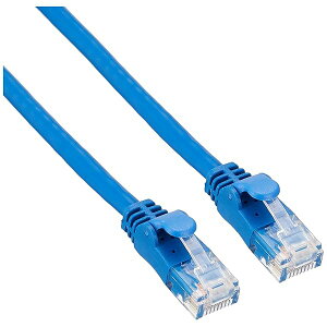 �G���R�� LAN�P�[�u�� CAT6A 10m �ܐ܂�h�~�R�l�N�^ ���炩 �u���[ LD-GPAYC/BU10