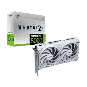 MSI GeForce RTX 5060 8G VENTUS 2X OC WHITE �O���t�B�b�N�X�{�[�h VD9186