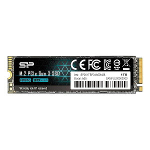 �V���R���p���[ SSD 1TB 3D NAND M.2 2280 PCIe3.0×4 NVMe1.3 P34A60�V���[�Y 5�N SP001TBP34A60M28 �u���b�N