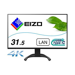 EIZO �݌v�E�J������4K���j�^�[ | FlexScan EV3240X-BK | 31.5�^4K�EUSB Type-C(94W���d)�E�X�^���h���E�u���b�N