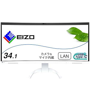 EIZO �r�W�l�X�����E���g�����C�h�Ȗʃ��j�^�[ | FlexScan EV3450XC-WT | 34.1�^3440×1440�EUSB Type-C(94W���d)�E�X�^���h���E�z���C�g