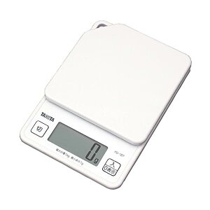 タニタ クッキングスケール 1g単位で1kgまで計れる 収納に便利なフック穴付き ホワイト KD-187 WH キッチン はかり 料理 デジタル