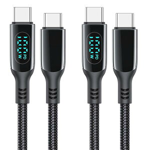 MINSLIS USB Type C P[u 100W/5A PDΉy2{Zbgz}[d o̓XN[\ iC҂ ^CvcP[u iPhone 16/15/15 Pro/15 Plus/15 Pro Max, MacBook Air