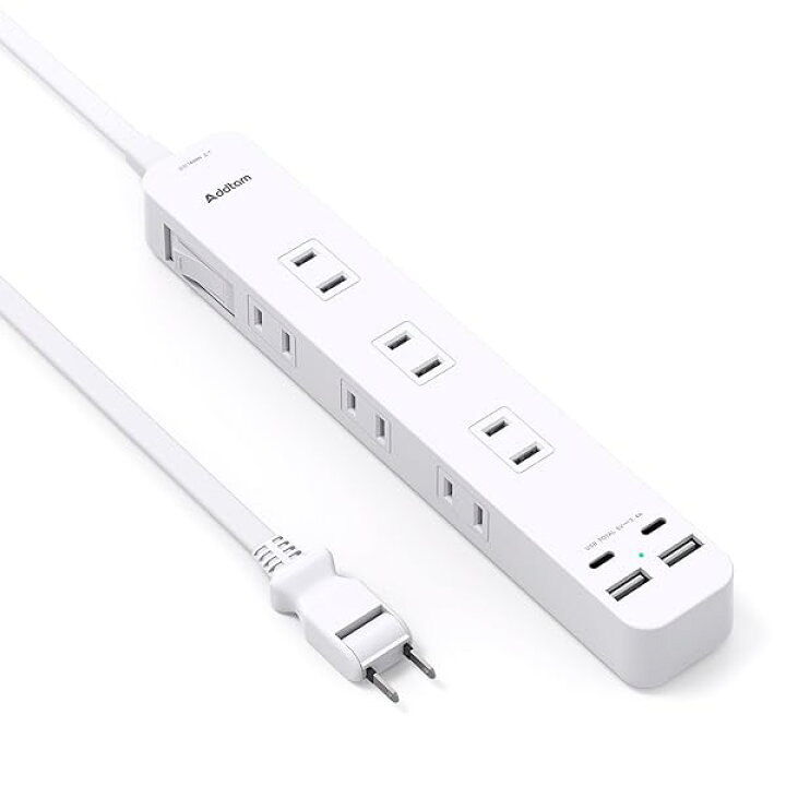 楽天市場】延長コード 2m 電源タップ USB充電付電源タップ 6個AC口 2個 
