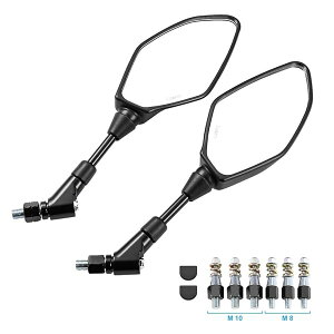 KEMIMOTO �o�C�N �~���[ �ėp ���E�Z�b�g 8MM 10MM �t/���l�W 8�� �I�[�g�o�C �~���[ ��� PCX GROM Z125 MT-07 MT-09 �Ή� �ʖʋ�