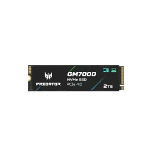 Acer Predator M.2 SSD 2TB GM7000 DRAMLbV NVMe1.4 2280 PCIe Gen4×4 (őǂݍ݁F7400MB/sAő发݁F6700MB/s) SSD PS5/PS5 Pro
