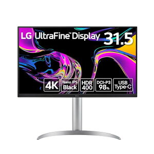LG j^[ fBXvC 32UQ850V-W 31.5C`/IPS Black/4K (3840×2160)/DisplayHDR400/DCI-P3 98%/USB Type-C(USB Power Delivery ő90W)/Disp