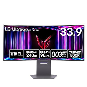 yVGP 2025 ܁zLG Q[~O j^[ UltraGear OLED 34GS95QE-B 33.9C`/21:9 Ȗʌ^EgCh(3440×1440)/L@EL/240Hz/0.03ms(GTGAVESA ClearMR 13