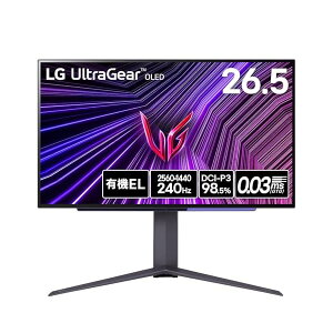 yVGP 2025 ܁zLG Q[~O j^[ UltraGear OLED 27GS95QE-B 26.5C`/WQHD(2560×1440)@240Hz/L@EL/0.03ms(GTG)/DisplayHDR True Black 400