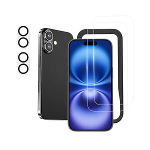 NIMASO KXtB (2) + JtB (2) iPhone 16 p KX یtB KChgt Jی YJo[ dx9H ϏՌ wh~ ACtH16i6.1C`jΉ DFP24G1361