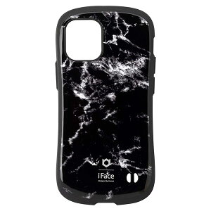 iFace First Class Marble iPhone 12 mini �P�[�X (�u���b�N)