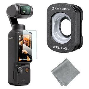 K&F Concept DJI OSMO Pocket 3pCtB^[ LpY Lp120°Be͈ {0.72X LptB^[ Cz ֗ AGCwKX 28wimR[eBO hh