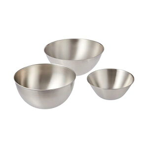 柳宗理 Sori Yanagi 料理の専門家・主婦の意見に基づきデザインされたステンレスボウル 燕三条 ステンレス製ボール 19.23.27cmセット ボールから液体を注ぐとき垂れにくい設計 食器洗浄機使用可