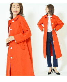 【最大20％OFFクーポン1/24 20:00〜25 23:59】コート M L LL レディース アウター 長そで 光沢感 ハリ感 洗濯機洗い可 白貝調ボタン 共布ベルト 裏地付き ツイル生地 春 秋 冬 大人カジュアル 大人かわいい【最安値に挑戦】