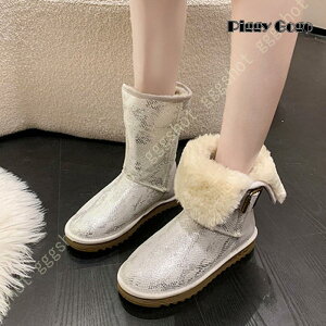 ムートンブーツ スノーブーツ レディース ミドルブーツ ファーブーツ 大きいサイズ 防寒 ムートン ショートブーツ 小さいサイズ シューズ 防滑 裏起毛 冬 通学