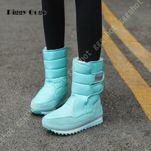防寒ダウンブーツ スノーブーツ 滑らない ウインターブーツ 2.5センチヒール レディース 23.0 25.0 あったか ベルクロ 紐 軽い 快適 痛くない 雪 撥水 厚底