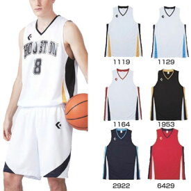 3S-2XO コンバース メンズ ジュニア ゲームウェア ゲームシャツ バスケットボールウェア トップス タンクトップ ノースリーブ 単品 上 ホワイト 白 ブラック 黒 ネイビー 送料無料 CONVERSE CB281701