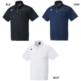 デサント メンズ ポロシャツ ポロシャツ トップス トレーニングウェア 半袖 ホワイト 白 ブラック 黒 ネイビー 送料無料 DESCENTE DTM4601B