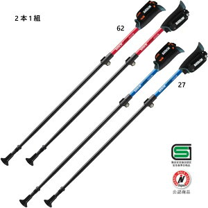 2本組セット ハタチ メンズ レディース DFP ポータブルセクター 2 ウォーキング用品 ノルディックウォーキング ポール ストック 介護 運動 散歩 ブルー レッド 青 赤 送料無料 HATACHI WH1181