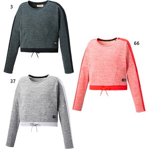 ゴーセン レディース アンフィルハーモニック Unfil Harmonic 裏起毛ストレッチトレーナー テニス バドミントンウェア トップス 長袖ウォーマー ブラック 黒 グレー オレンジ 灰色 送料無料 GOSEN