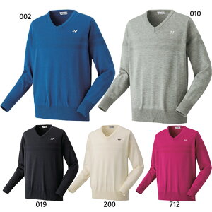 ヨネックス メンズ レディース セーター テニス バドミントンウェア トップス 長袖 ホワイト 白 グレー ネイビー ブルー 青 灰色 送料無料 YONEX 30075