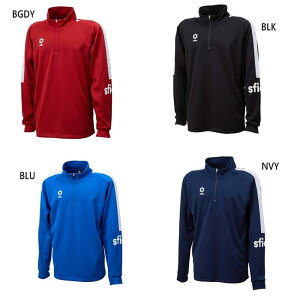 スフィーダ メンズ レディース BPウォームアップハーフジップ サッカーウェア フットサルウェア トップス 長袖 ブラック 黒 ネイビー ブルー レッド 青 赤 送料無料 Sfida SA-21813